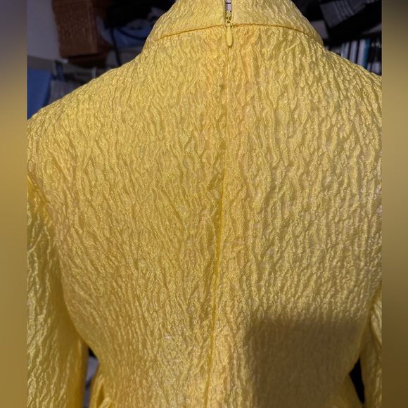 Mock Neck Lantern Sleeve Smock Dress - Picture 3 of 6